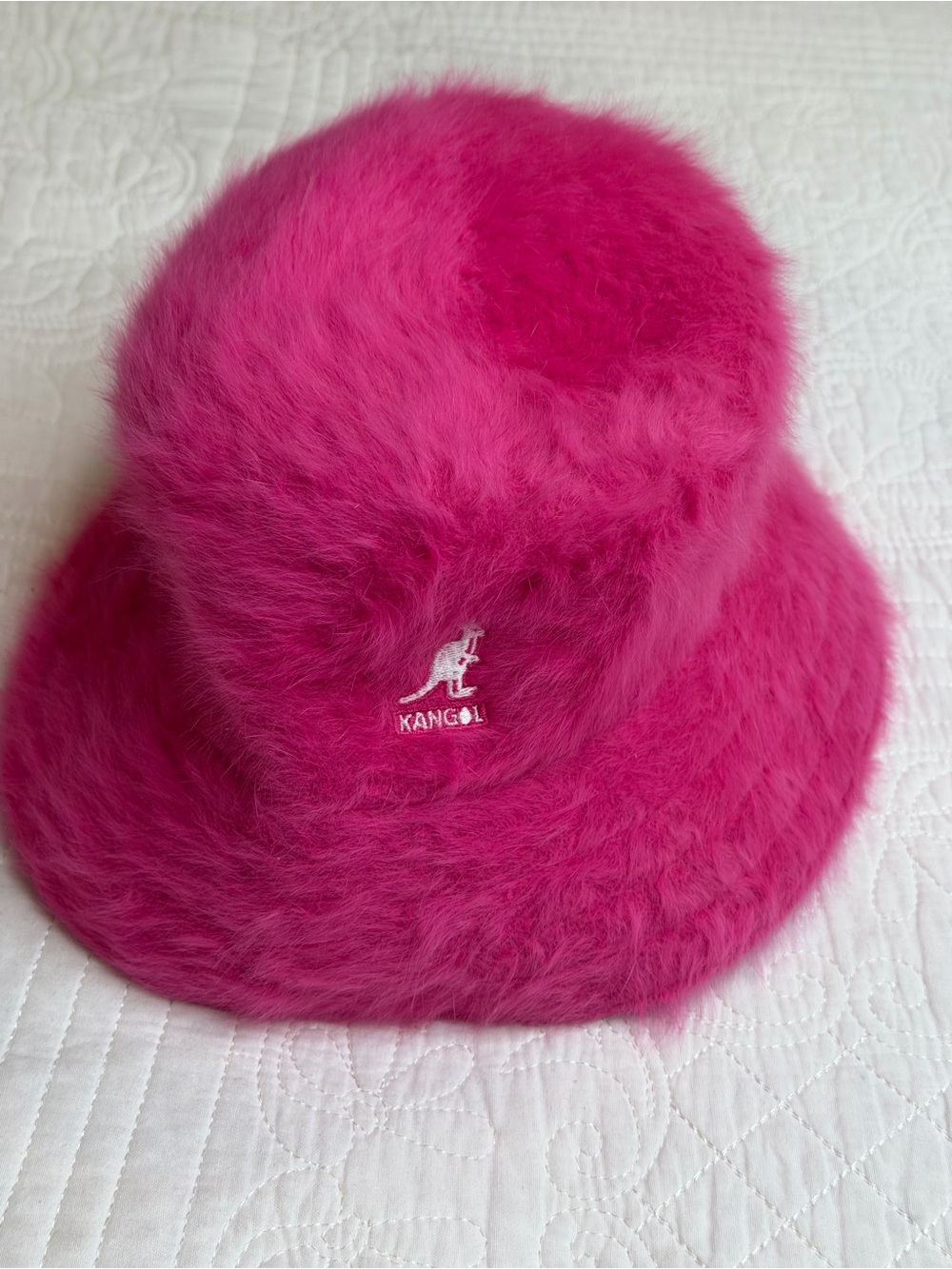 Vintage Kangol Fuzzy Hot Pink Bucket Hat Medium 90s Y2K Unisex Fur